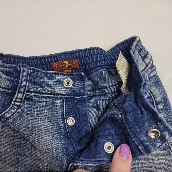 7FAM baby jeans stretch‎ snap button fly blue 18M - Picture 5 of 7